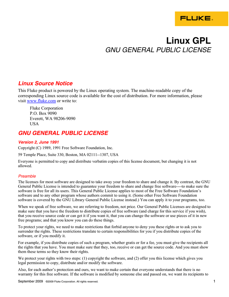 Linux Gpl Gnu General Public License Manualzz