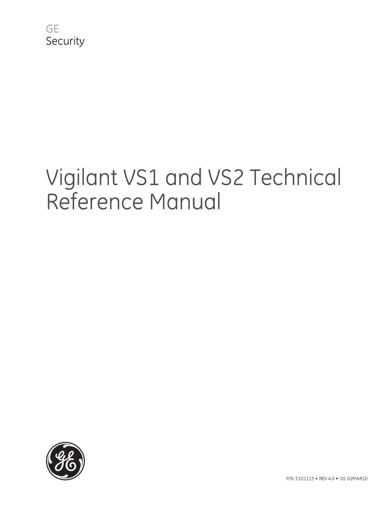 Vigilant Vs1 Vs2 Technical Referance Manual Manualzz