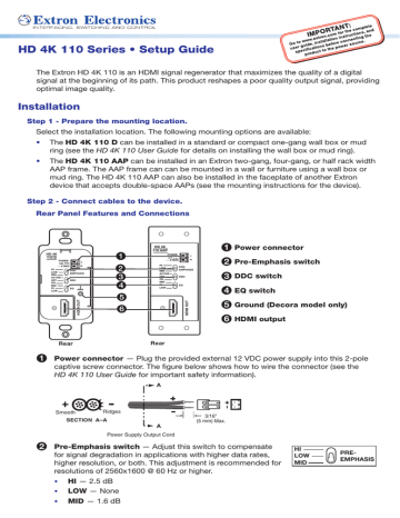 HD 4K 110 Series Setup Guide | Manualzz