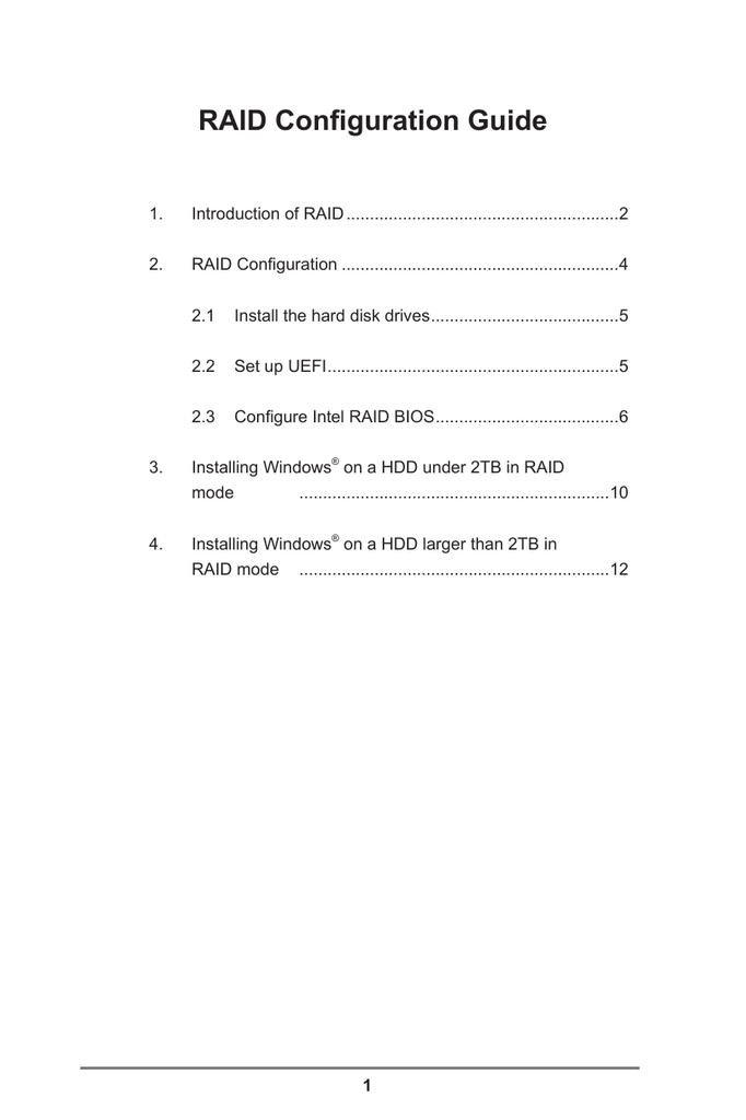 RAID Configuration Guide Manualzz
