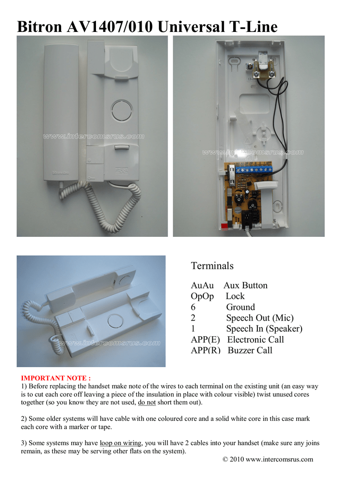 Bitron Av1407 010 Universal T Line Terminals Manualzz