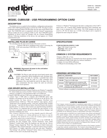 Pack of 2 Programming Card CUB5USB0 For Use With CUB5P Process Meter Pack of 2 Programming Card CUB5USB0 For Use With CUB5P Process Meter