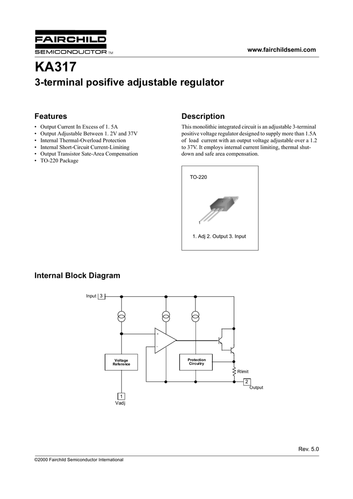 Ka317 характеристики схема подключения