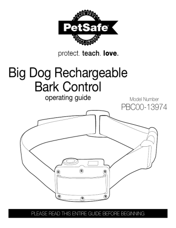 petsafe rechargeable bark collar instructions