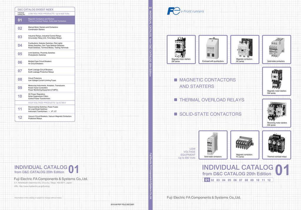 Fuji Electric Contactors Catalog Manualzz