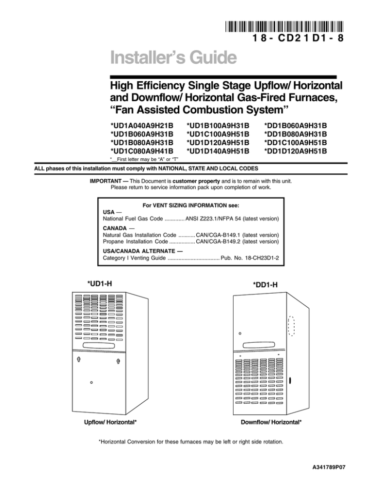 Trane Installation Manual Residential