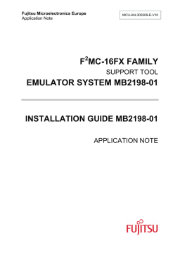 Fujitsu 16FX MB2198-01 Emulator System Installation Guide