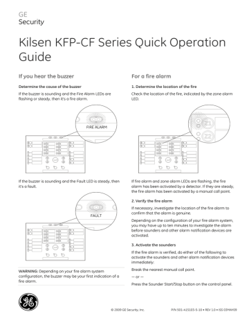 GE Security KFP-CF Series Quick Operation Guide | Manualzz