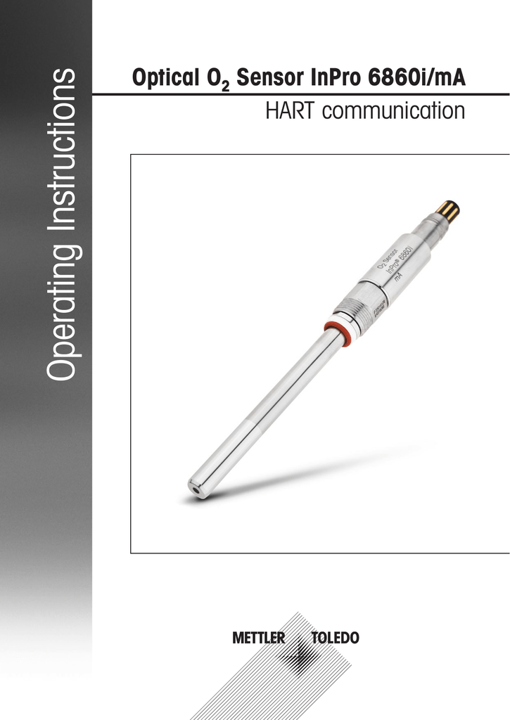 Mettler Toledo Optical O2 Sensor InPro 6860i/mA HART communication