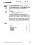 Simplex 4100 1274 Microphone Mux Module Installation Instructions