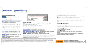 OMNITRACS HOURS OF SERVICE DRIVER GUIDE | Manualzz