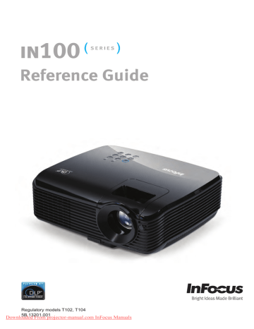 InFocus IN104 DLP Reference Guide | Manualzz