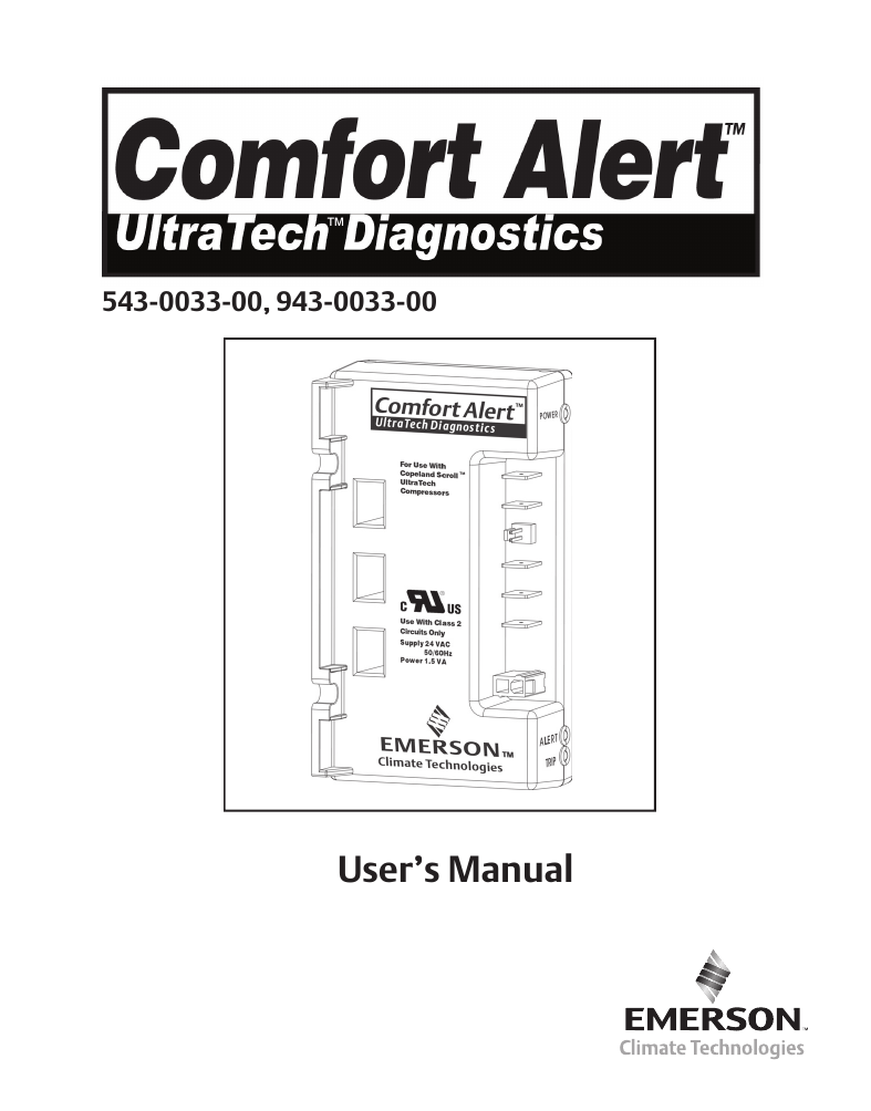 EMERSON Comfort Alert Diagnostics 543-0010-00