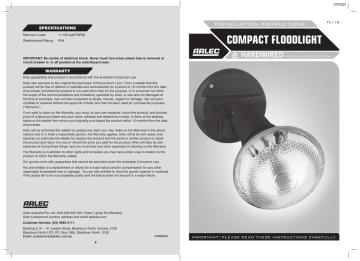 compact Floodlight HARDWIRED  Installation Instructions | Manualzz