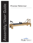 Peak Pilates Premier Reformer User guide
