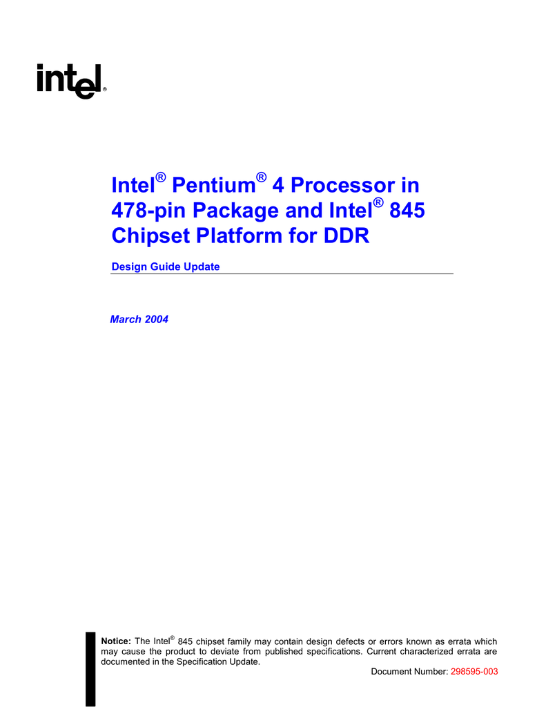 intel pentium 4 specifications