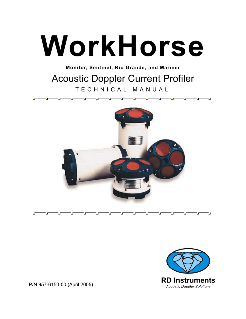 RDI ADCP WorkHorse Technical Manual Manualzz