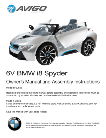 bmw i8 concept toy car manual