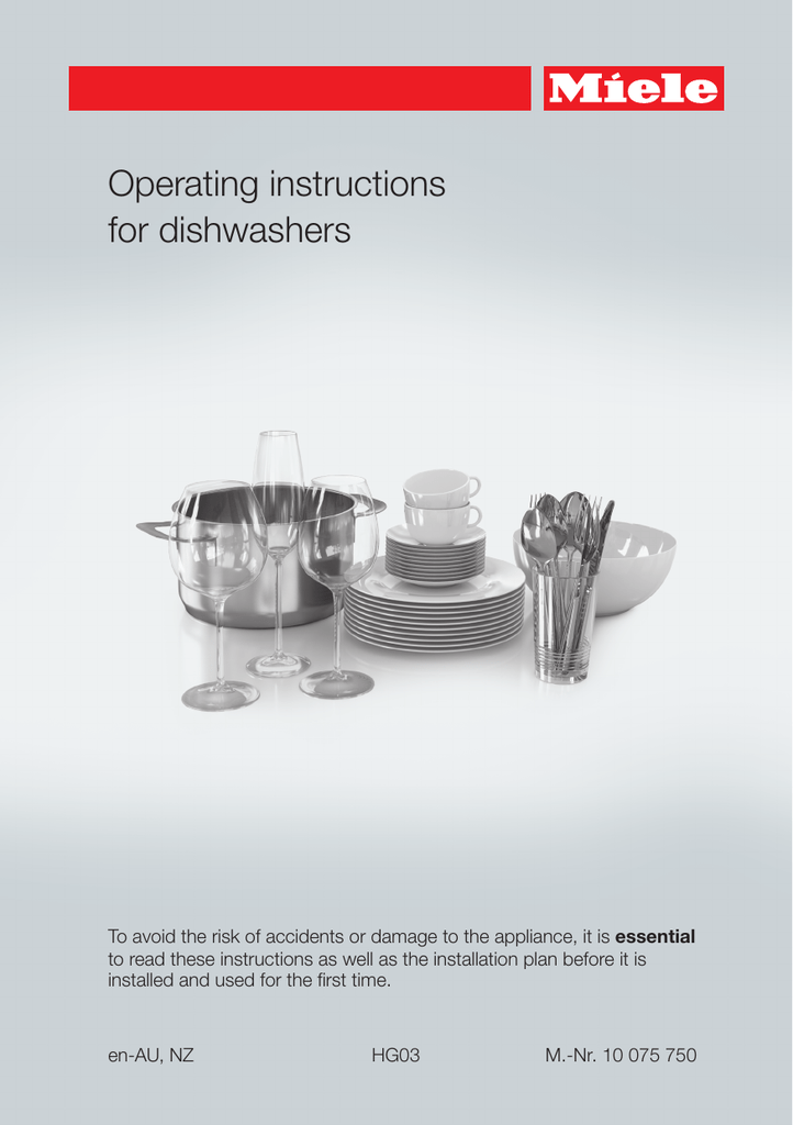 Miele HG03 Operating Instructions Manual Manualzz