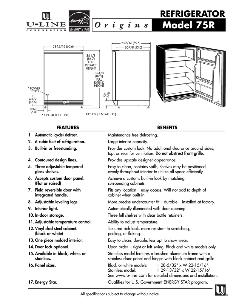 uline model 75r