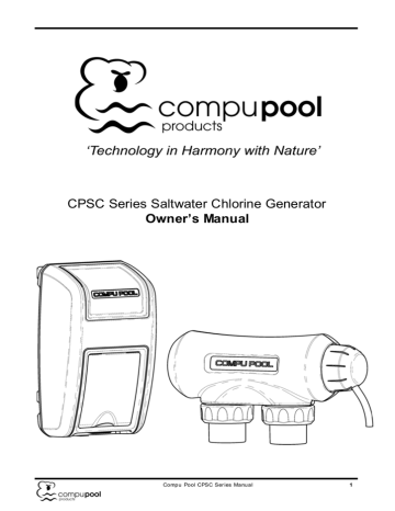 Pupool Salt Chlorine Generator Owners S Manual Manualzz