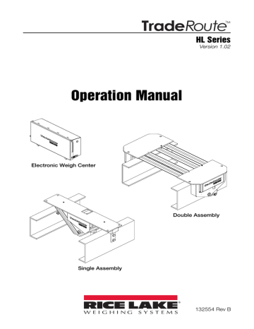 Operation Manual HL Series Version 1.02 Electronic Weigh Center | Manualzz
