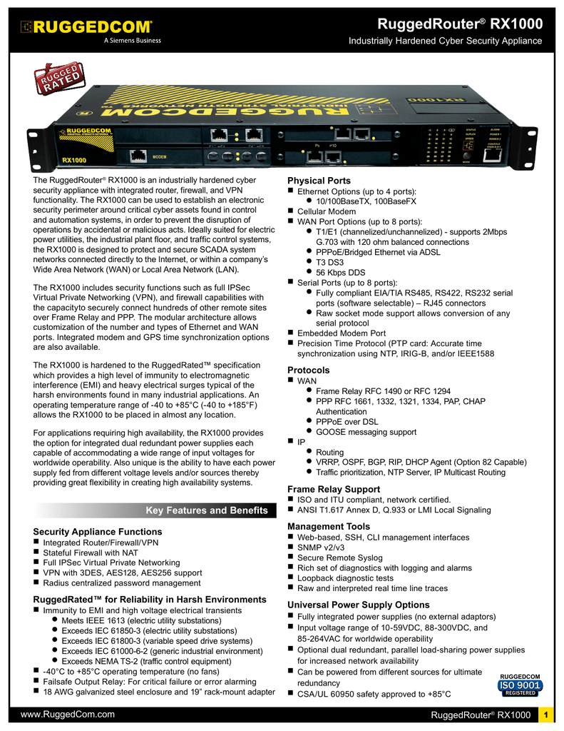 Rx1000 Datasheet Manualzz