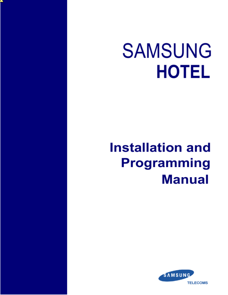 Samsung DCS Compact 2 Hotel Installation and Programming Manual | Manualzz