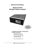 Teledyne 9110TH Nitrogen Oxides Analyzer Instruction manual