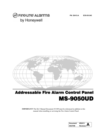 FIRE LITE---MS 9050UD ADDRESSABLE MANUAL | Manualzz