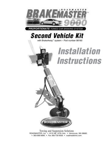 Installation Instructions Second Vehicle Kit Towing and Suspension Solutions | Manualzz