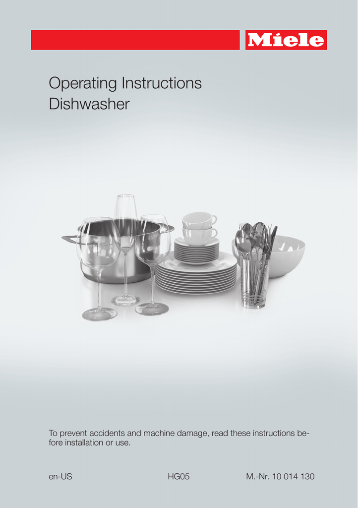 Miele Dishwasher Manual G 6300 Manualzz
