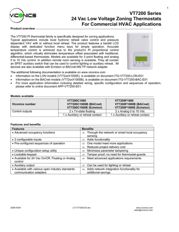 viconics_VT7200_VT7300 | Manualzz