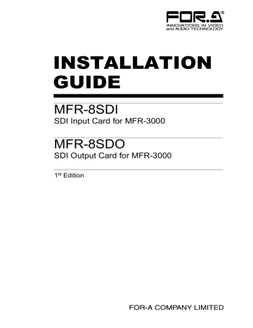 Mfr 8sdi Mfr 8sdo Installation Guide Pdf 338 1kb Manualzz