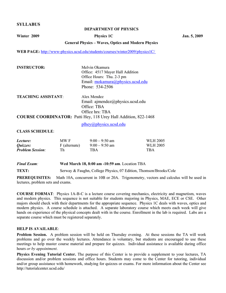 syllabus