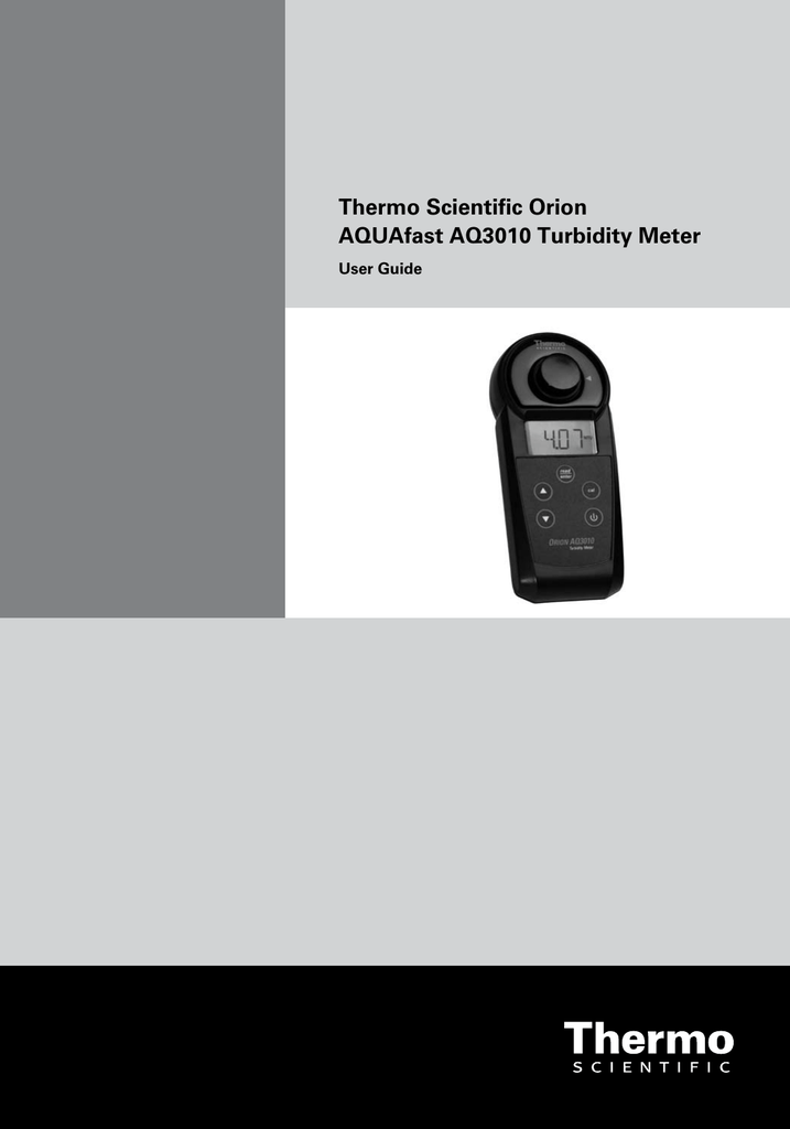 Thermo Orion AQ3010 Turbidity Meter Manual Manualzz