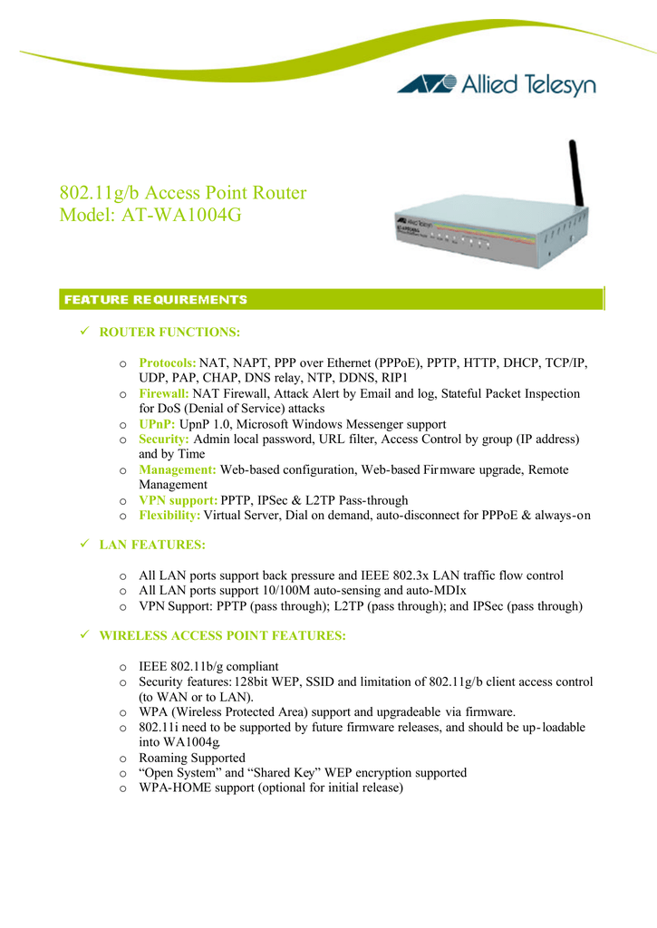 allied telesyn at-wa1004g firmware