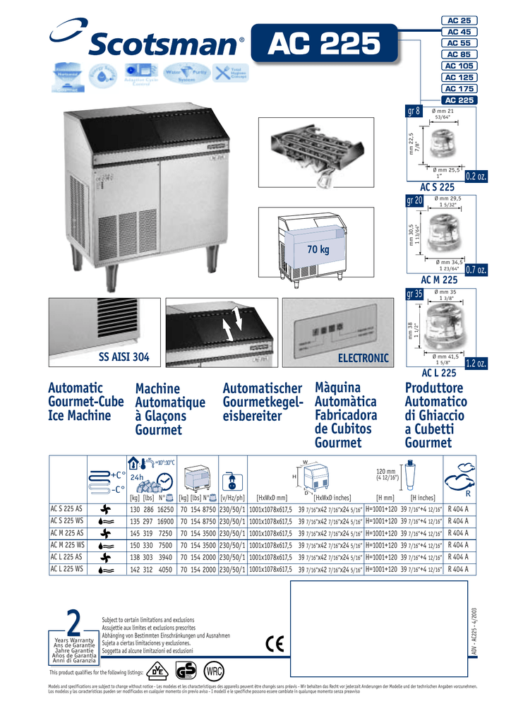 Scotsman Ac45 Ice Maker Manual