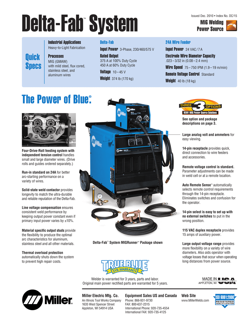 Delta Fab System Quick Mig Welding Manualzz Com