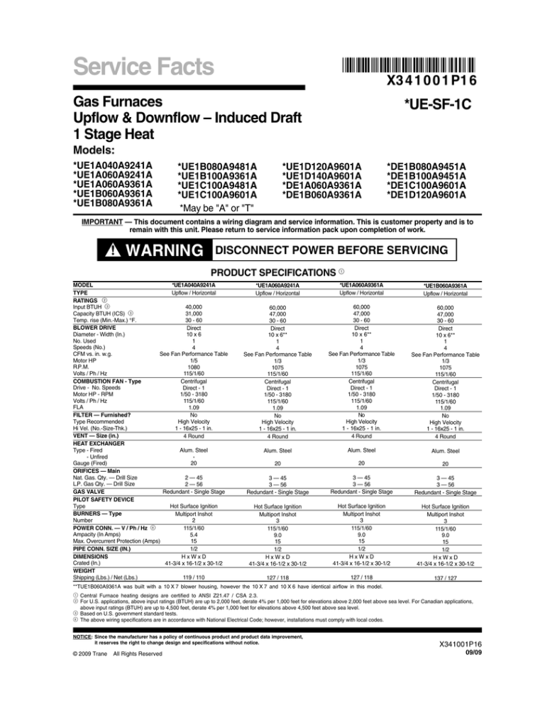 Trane Xb Furnace Manual