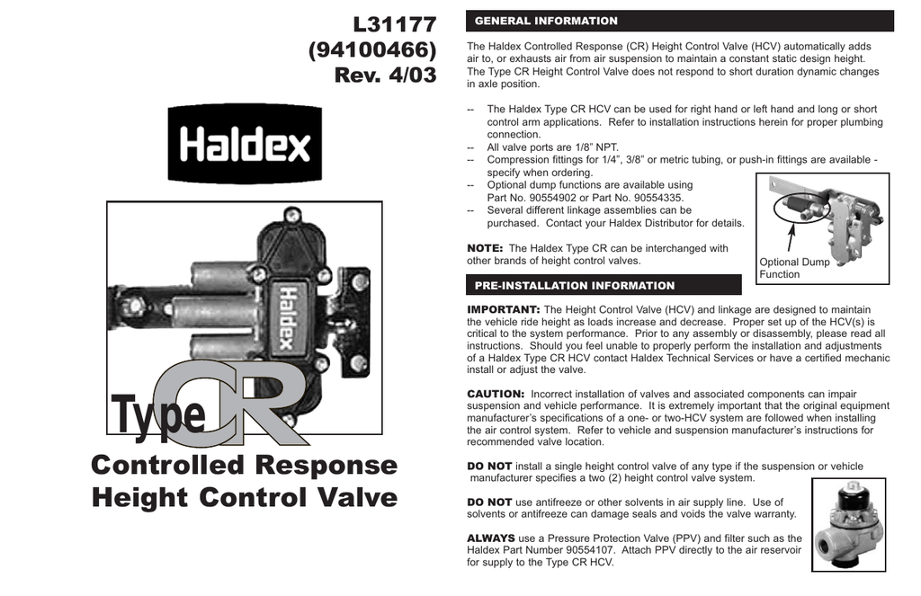 Maintenance guide for Haldex pn 90054007 and other Controlled Response