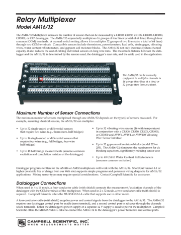 AM16/32 16-Channel Solid State Multiplexer | Manualzz