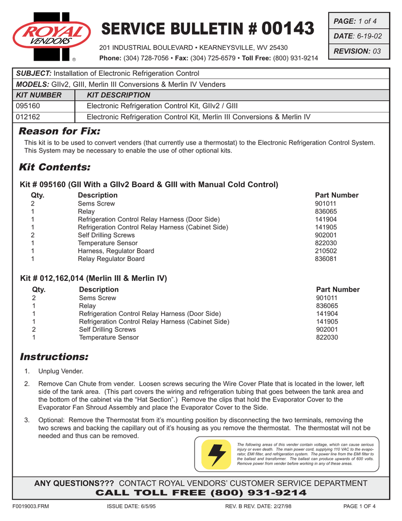 Royal Merlin 4 Manual - To Whom It May Concern Letter
