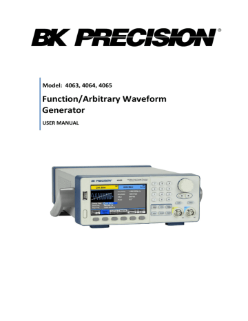 Configure Arbitrary Waveform. SEFRAM BK 4063-64-65 | Manualzz