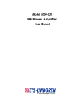 ETS-Lindgren 8000-032 Amplifier Owner's Manual