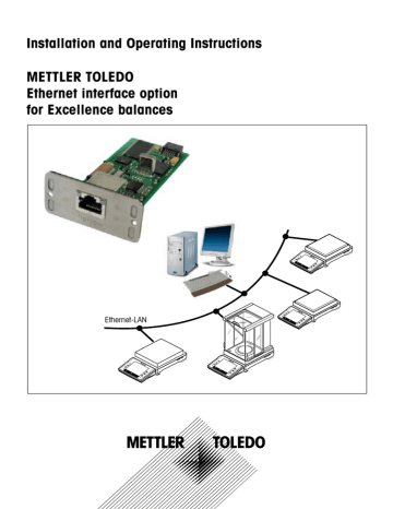 Mettler Toledo Excellence Ethernet Operating Instruction | Manualzz