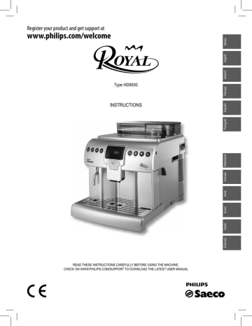 Saeco Royal One Touch Cappuccino | Manualzz