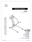 Junior 82101041, 82101043, 82101044 Folding Lift Technical Manual