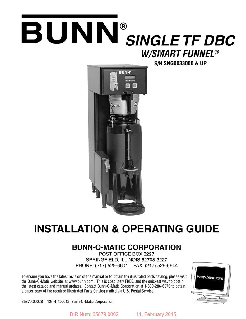 Bunn Single® TF ThermoFresh® DBC® Black 