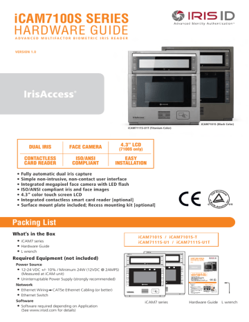 IRIS iCAM7100S SERIES Hardware manual | Manualzz